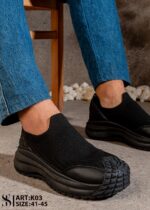 ⁦سنيكرز اسود رجالي⁩ - الصورة ⁦2⁩